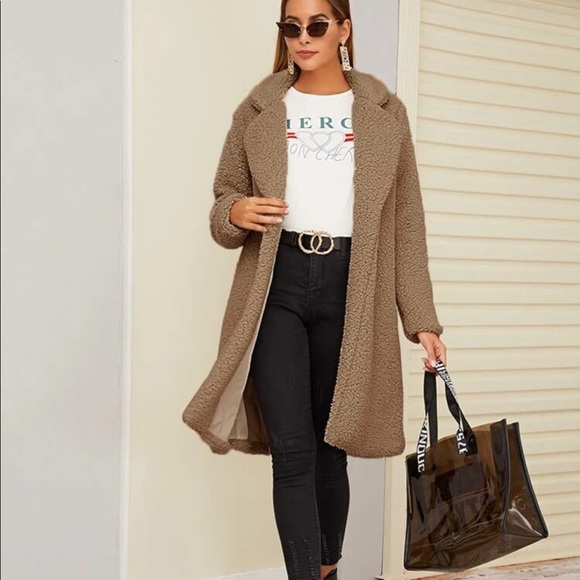 Light brown fuzzy coat - Picture 2 of 3